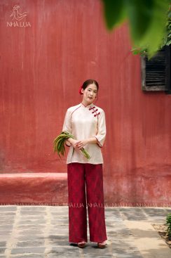 Pháp Phục Bạch Liên Lụa Tơ Tằm Cao Cấp Nhà Lụa