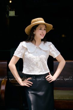 Alternative view of Áo ren cổ sen 2 lớp Nhà Lụa