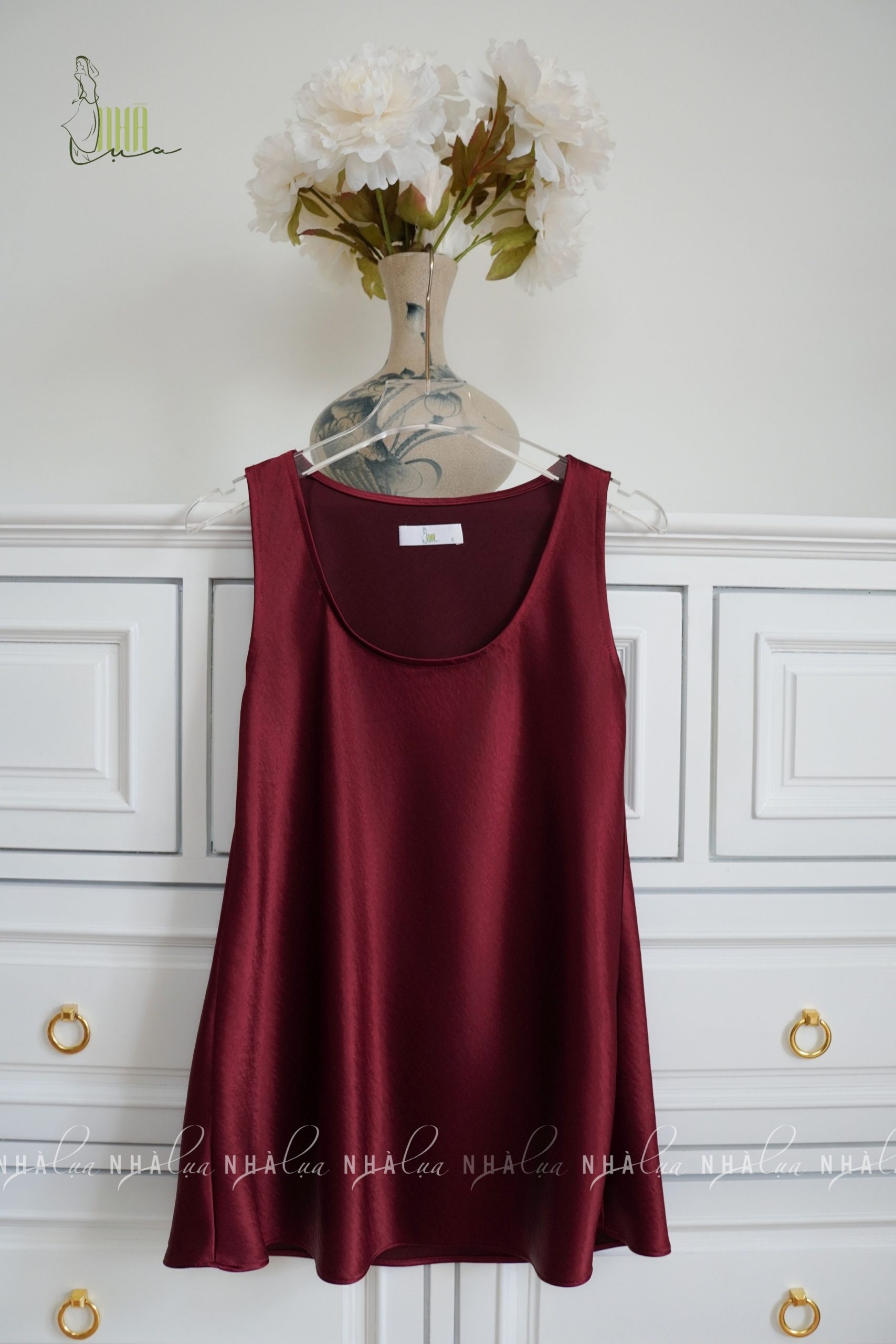 Áo lụa nữ cổ tròn cộc tay Nhà Lụa - Ảnh 9