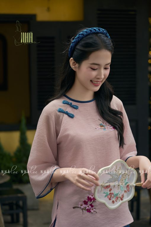 Set Áo Tơ Mềm Thêu Hoa Chim Quần Lụa Sang Trọng Nhà Lụa - Ảnh 4