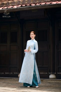 Áo Dài Thanh Khuê May Bằng Lụa Tơ Tằm Cao Cấp Nhà Lụa