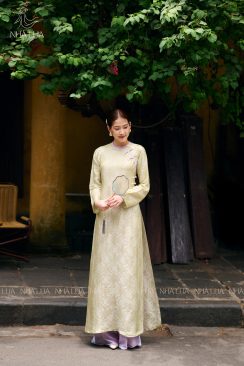 Áo Dài Trúc Lam Lụa Tơ Tằm Cao Cấp Nhà Lụa