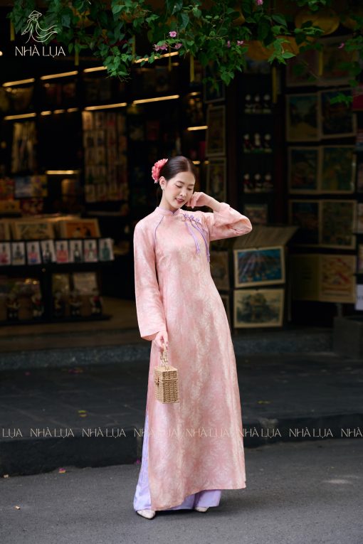 Áo Dài Khuê Vân Lụa Tơ Tằm Cao Cấp Nhà Lụa - Ảnh 5