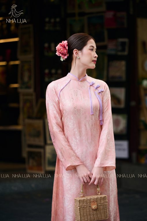 Áo Dài Khuê Vân Lụa Tơ Tằm Cao Cấp Nhà Lụa - Ảnh 2