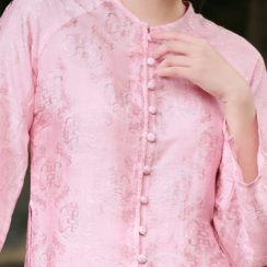 Pháp Phục Bảo Liên Màu Hồng Phấn Nhà Lụa