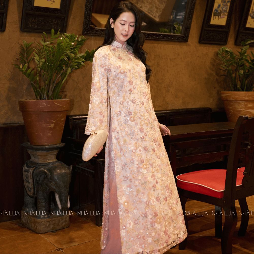 Áo Dài Khánh Diên Lụa Tơ Tằm Nhà Lụa