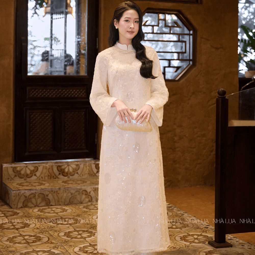 Áo Dài Vân Giao Lụa Tơ Tằm Cao Cấp Nhà Lụa