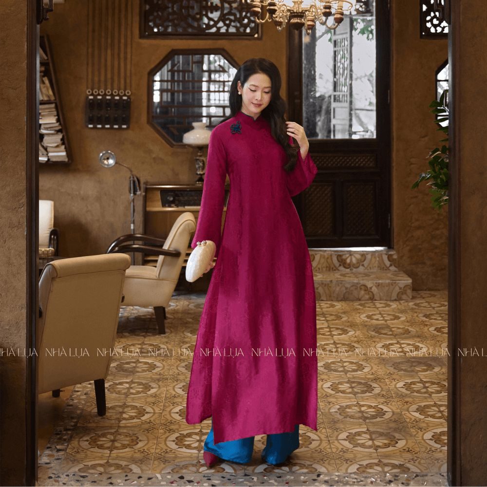 Áo Dài Diên Phúc Lụa Tơ Tằm Nhà Lụa