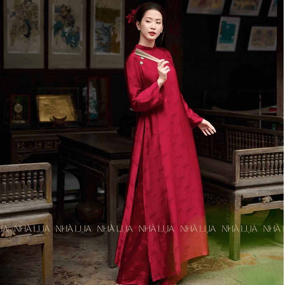 Áo Dài Nguyệt Sa Lụa tơ Tằm
