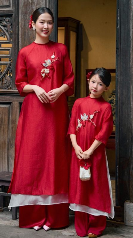 Áo Dài Bé Xuân Nghi Lụa Tơ Tằm Nha Xá Cao Cấp | Nhà Lụa