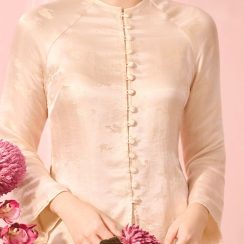 Pháp Phục DIệu An Màu Kem Nhà Lụa