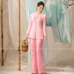 Pháp Phục Diệu An Màu Hồng Nhà Lụa