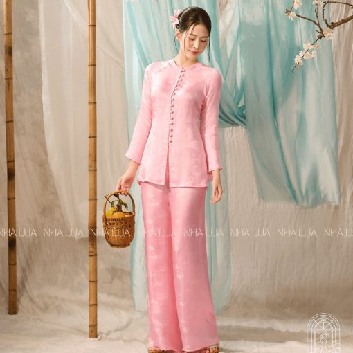 Pháp Phục Diệu An Màu Hồng Nhà Lụa