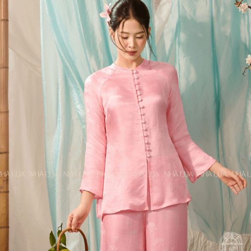 Pháp Phục Diệu An Màu Hồng Nhà Lụa