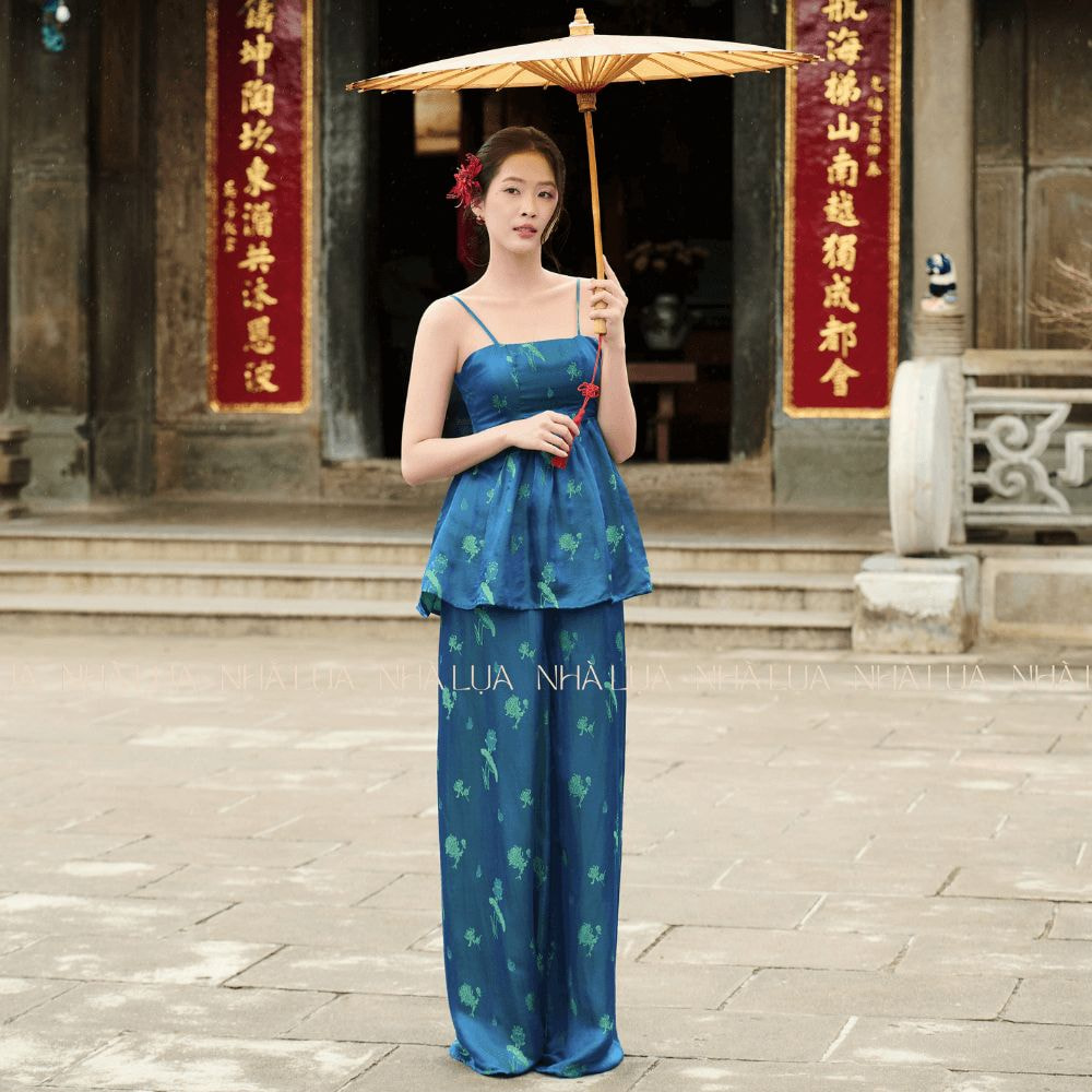 Set Bộ Châu Nghi Màu Xanh Dương