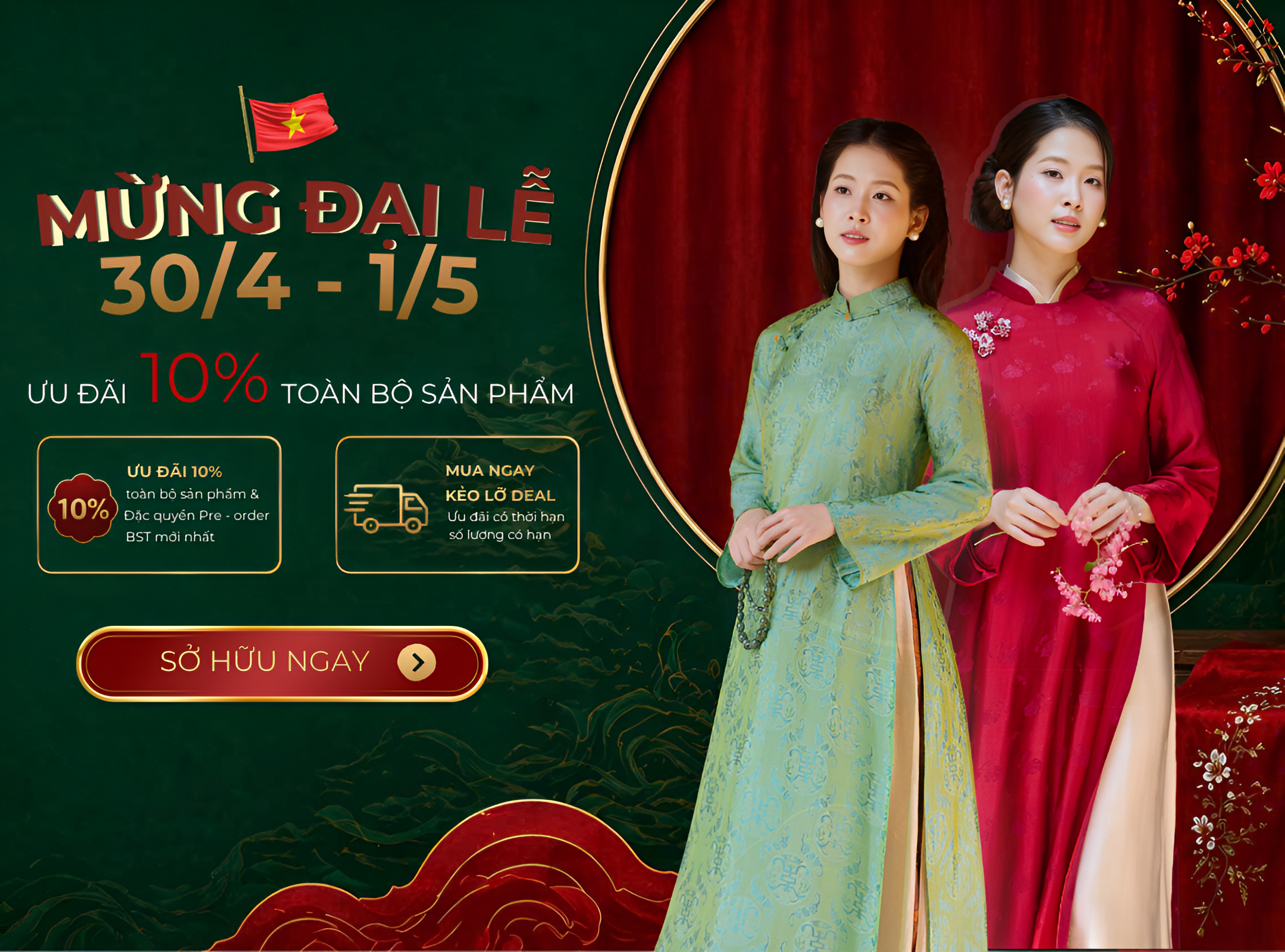 chương trinh khuyen mai cho dip lẽ 30/4 Nhà Lụa