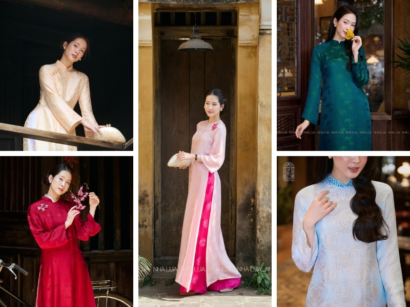 Các thiết kế áo dài lụa tơ tằm Nhà Lụa có thể ứng dụng được trong nhiều hoàn cảnh khác nhau