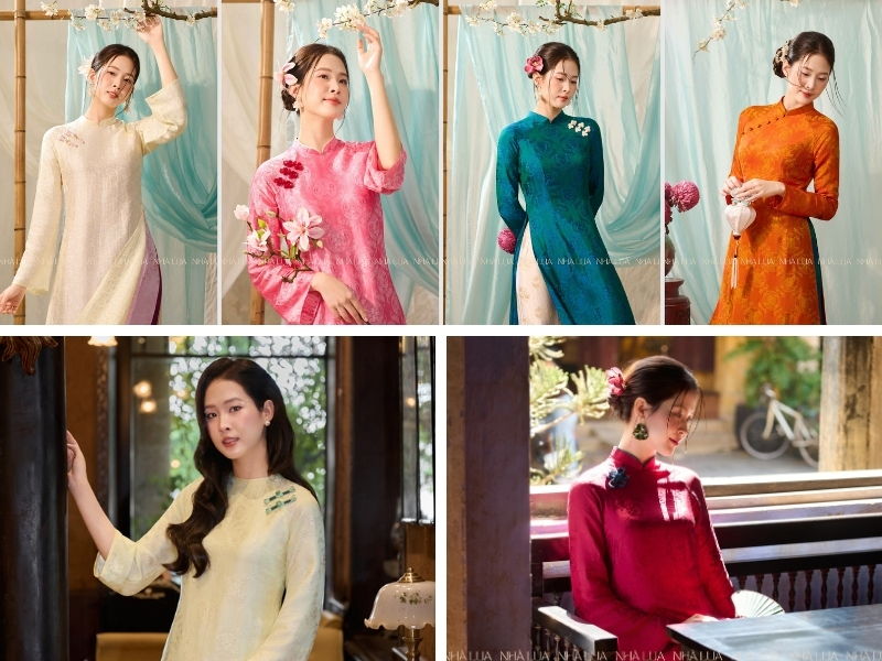 Áo dài lụa tơ tằm truyền thống Nhà Lụa