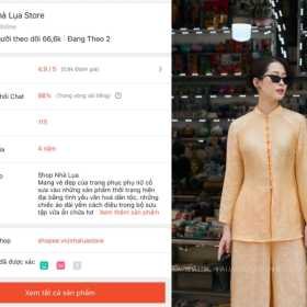 Số lượng người theo dõi cũng như là feedback của các khách hàng đến từ Nhà Lụa ở trên sàn thương mại điện tử