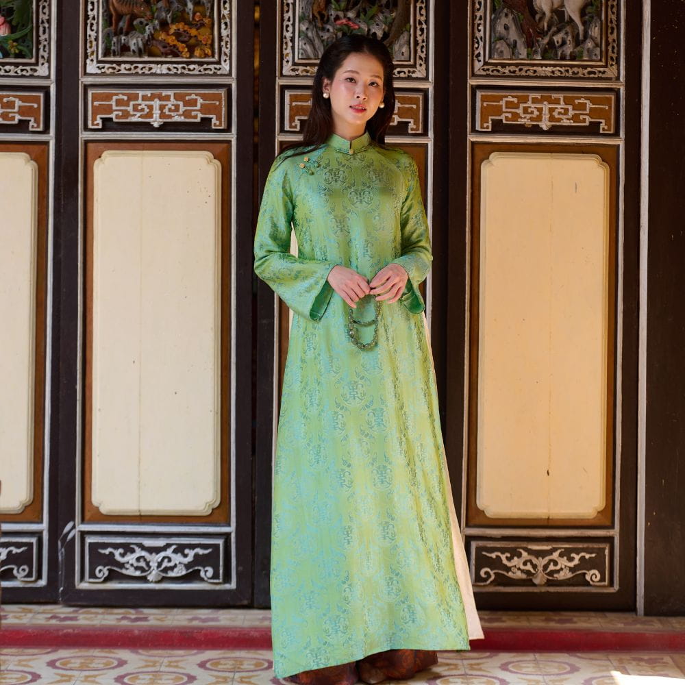 Áo Dài Lụa Tơ Tằm Mộc Dao Phom Suông - Áo Dài Cao Cấp Che Khuyết Điểm Tinh Tế