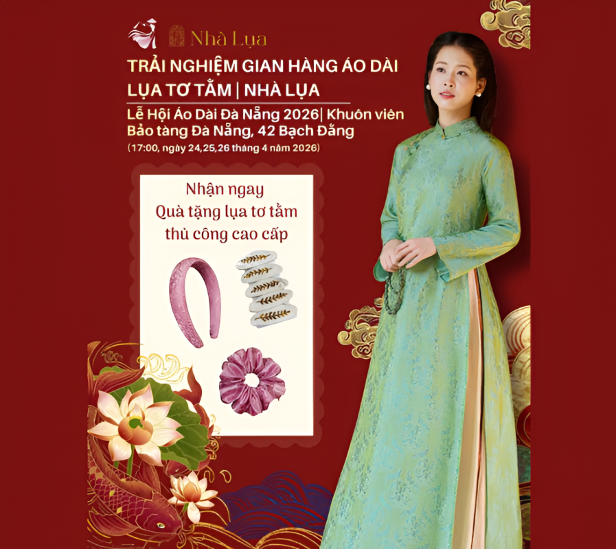 Nhận ưu đãi 10% và quà tặng đính kèm khi tham gia check-in tại gian hàng Nhà Lụa.