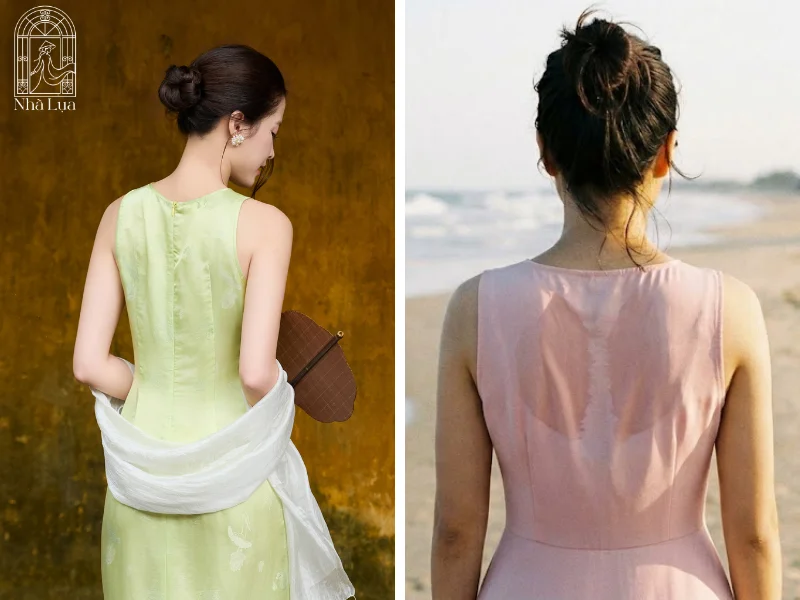 Chất liệu lụa tơ tằm giúp thấm hút mồ hôi tốt hơn polyester.