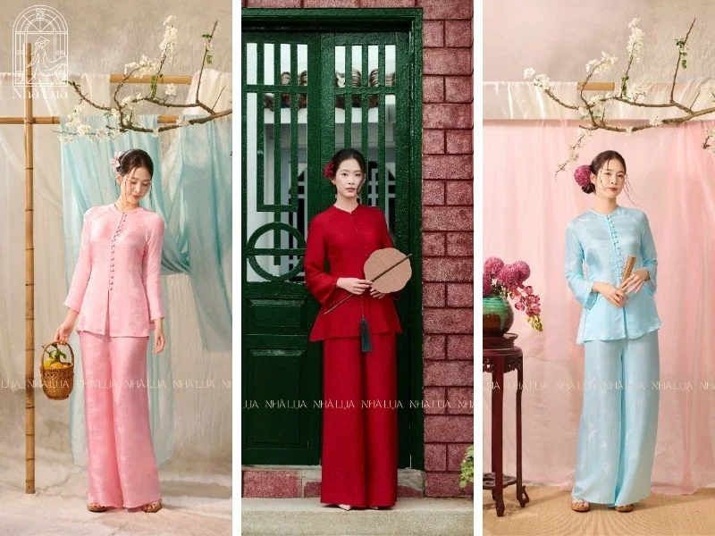 Đồ lam Nhà Lụa thoáng mát, rộng rãi giúp Phật tử trung niên luôn thoải mái và an tâm hành lễ