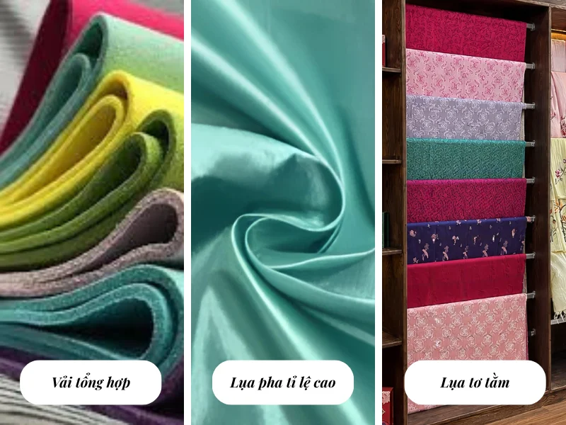 Giá vải váy lụa tơ tằm 3 loại vải tương ứng với 3 phân khúc thị trường