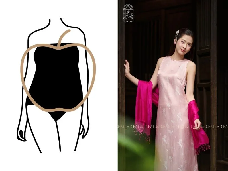 Các thiết kế váy lụa suông phù hợp cho người dáng người quả táo