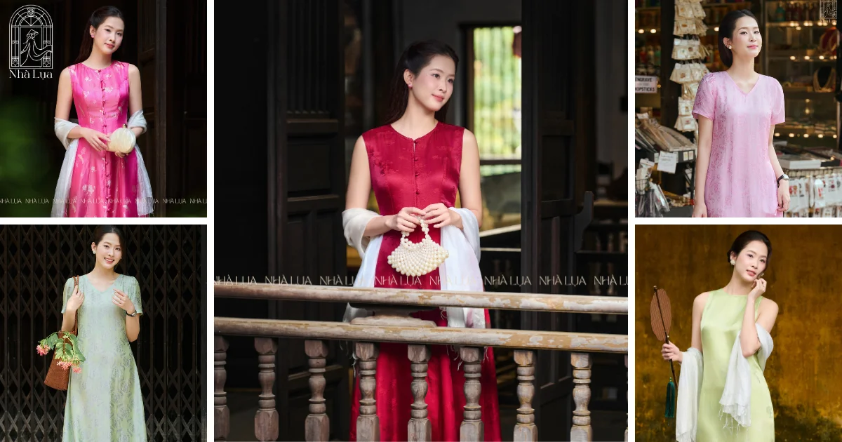 Đầm Lụa Dự Tiệc Nhà Lụa 5+ Mẫu Thiết Kế Sang Trọng Tôn Vóc Dáng