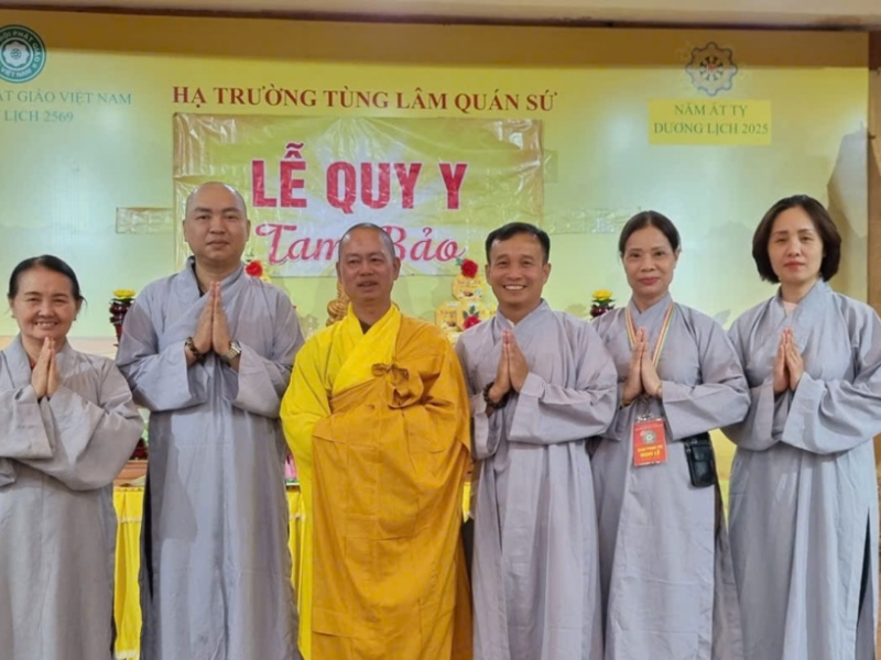 Hình ảnh lễ quy y Tam Bảo tại chùa trang nghiêm và ý nghĩa