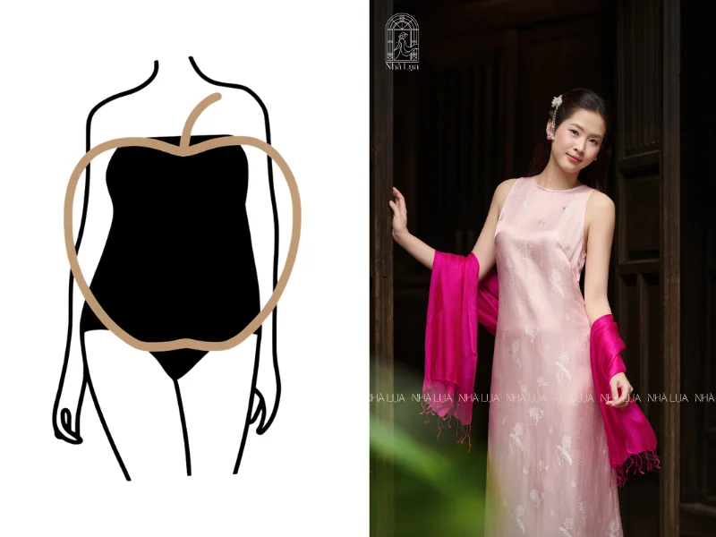 Các thiết kế váy lụa suông phù hợp cho người dáng người quả táo