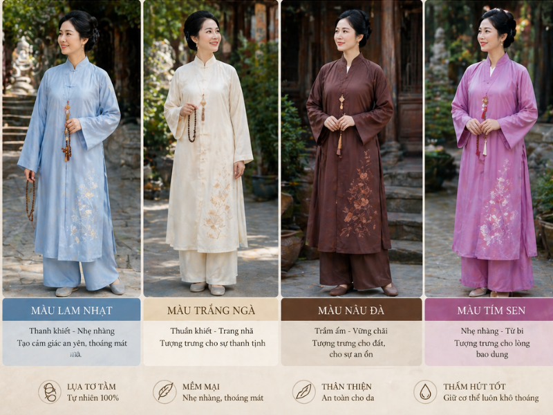 Các tông màu phù hợp với lứa tuổi trung niên có thể tham khảo.