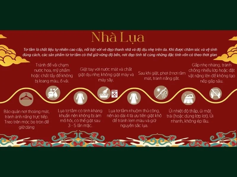 Hướng dẫn chăm sóc lụa tơ tằm từ giặt, phơi đến bảo quản