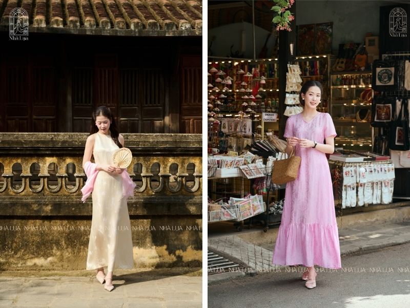 Váy dài phù hợp cho người có chiều cao khiêm tốn vì tạo cảm giác thân hình cân đối, giúp tổng thể trông cao và thanh thoát