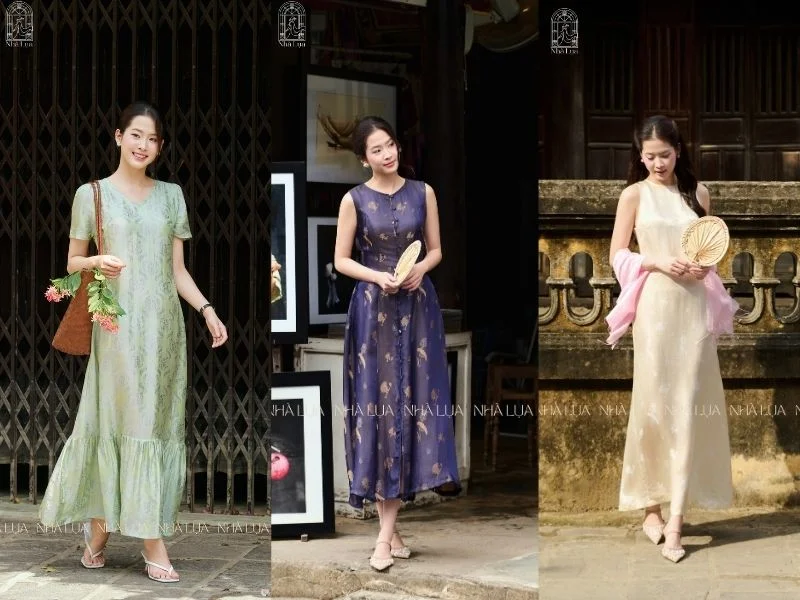 Những mẫu váy lụa tơ tằm cao cấp từ Nhà Lụa giúp nàng luôn tinh tế và chỉn chu khi đi làm