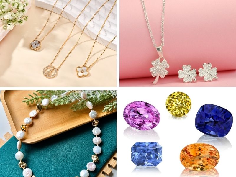 Trang sức khiến váy lụa nổi bật hơn