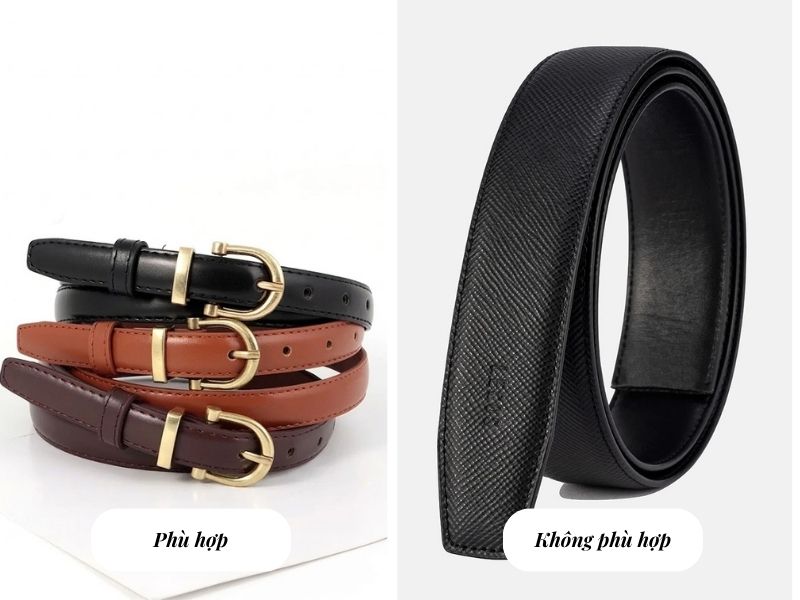 Thắt lưng bản nhỏ khi mặc váy lụa sẽ giúp tổng thể có gu mà vẫn nhẹ nhàng