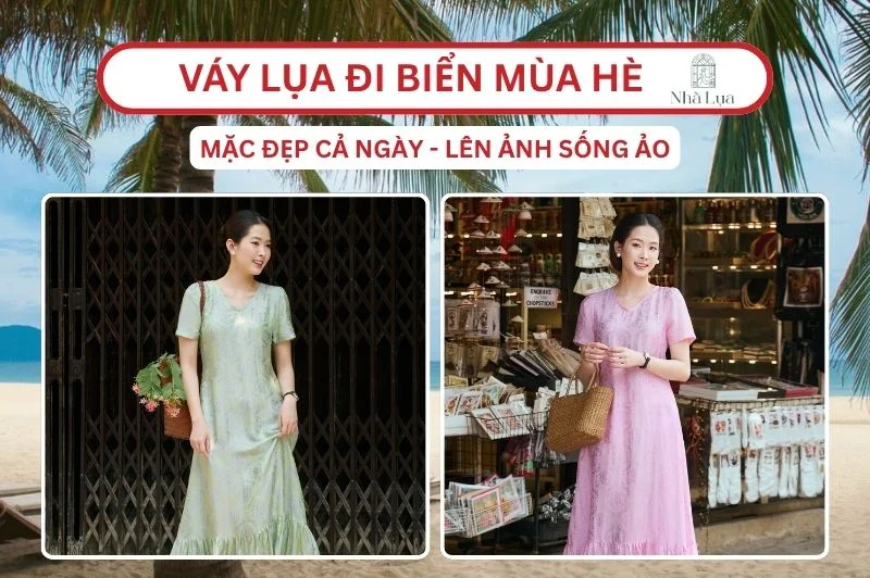 Mẫu váy lụa đi biển mùa hè đẹp và sang trọng