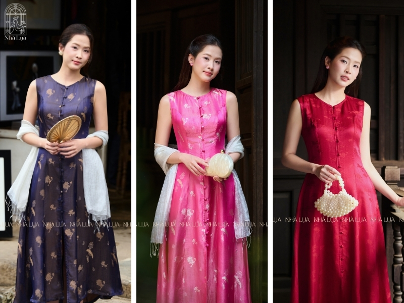 Mẫu Váy Lụa Đi Biển Thư Ngọc Cao Cấp Tại Nhà Lụa