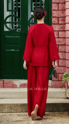 Pháp Phục An Nhã Màu Đỏ Lụa Tơ Tằm Nha Xá Cao Cấp | Nhà Lụa