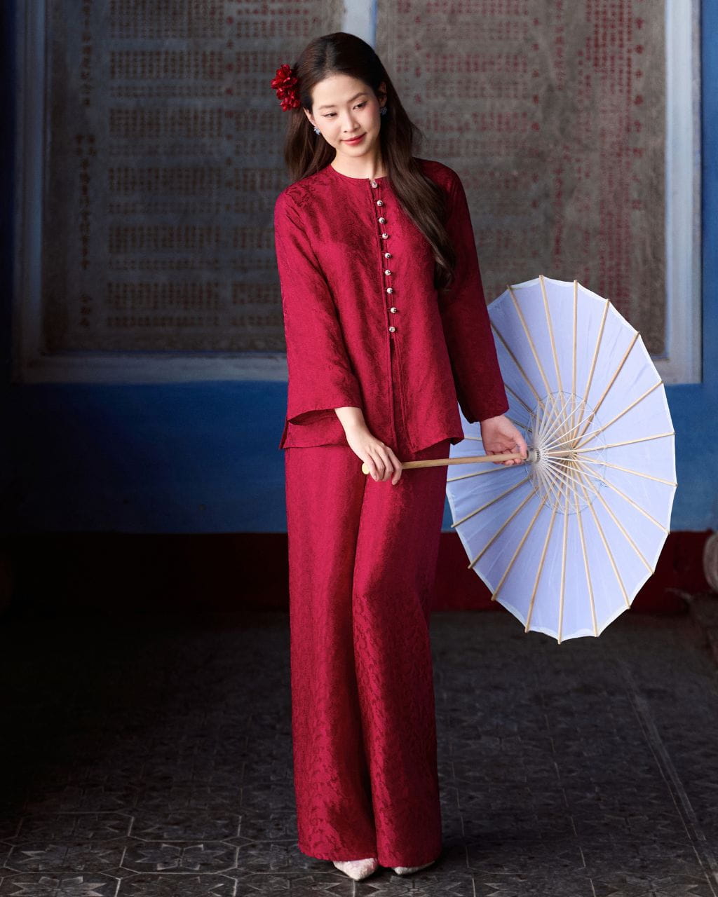 Pháp Phục Đan Giao Màu Đỏ Trầm Lụa Tơ Tằm Nha Xá Cao Cấp | Nhà Lụa