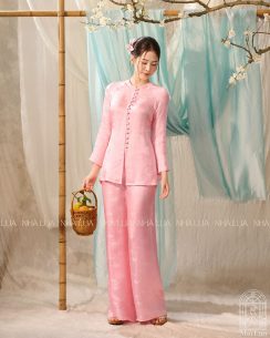 Pháp Phục Diệu An Màu Hồng- Lụa Tơ Tằm Cao Cấp