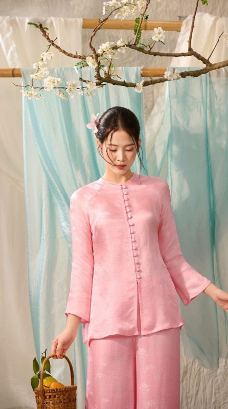 Pháp Phục Diệu An Màu Hồng Lụa Tơ Tằm Nha Xá Cao Cấp | Nhà Lụa