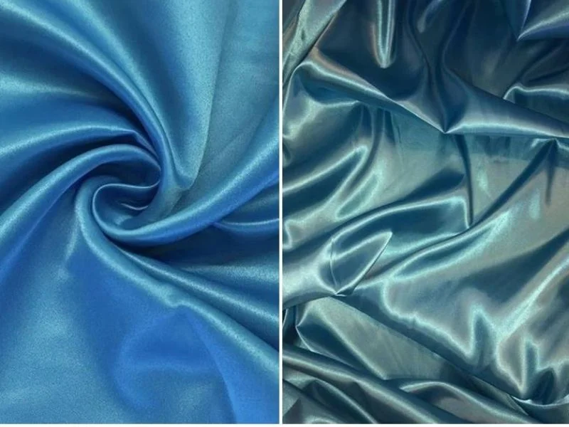 Satin polyester là loại vải tổng hợp phổ biến, giá rẻ, bền và ít nhăn nhưng không thấm mồ hôi, dễ gây bí bách khi mặc. Độ bóng cứng, thiếu chiều sâu và sự mềm mại tự nhiên vốn