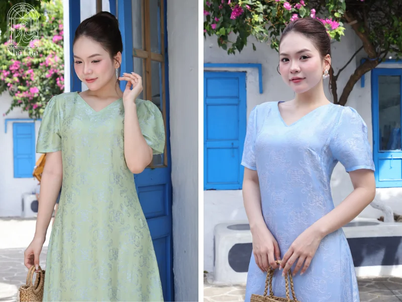 Váy maxi đi biển có tay giúp che bắp tay khéo léo, bảo vệ làn da dưới nắng và mang lại vẻ thanh lịch trong nhiều hoàn cảnh
