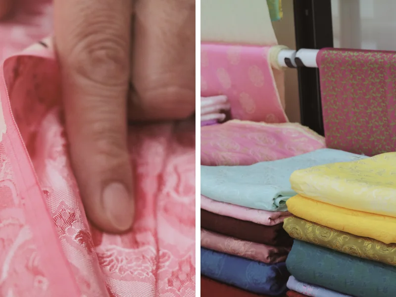 Quan sát độ bóng tự nhiên và cảm nhận độ mềm mát khi chạm tay sẽ giúp bạn nhận biết lụa tơ tằm thật chính xác hơn