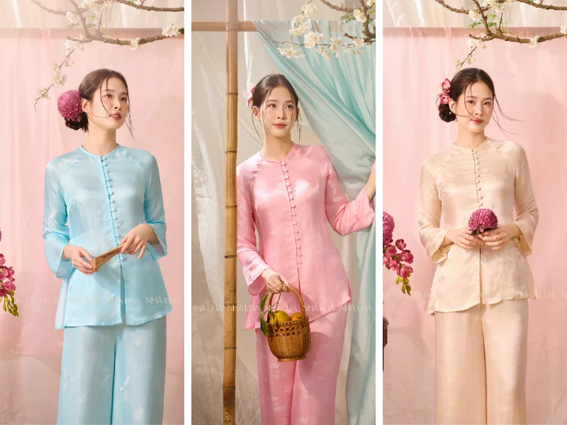 Chọn đồ lam nên ưu tiên chất liệu thoáng, dáng rộng và kiểu áo phù hợp để mặc trang nhã, thoải mái khi đi chùa