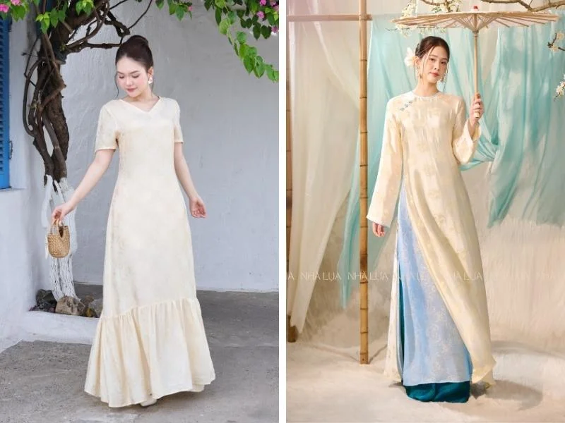 Thay vì trắng tinh dễ làm da vàng chói và xỉn màu, hãy chọn trắng kem, trắng ngà hoặc be để mang lại vẻ dịu dàng, trong trẻo, dễ phối đồ mà vẫn thanh lịch, tinh tế.