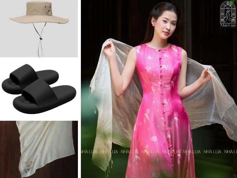 Một số váy lụa như dáng không tay, dáng dài hay đầm maxi của Nhà Lụa đều dễ dàng phối cùng sandal, túi cói, khăn lụa hay clutch để phù hợp với mọi hoạt động khi khám phá Đà Nẵng.
